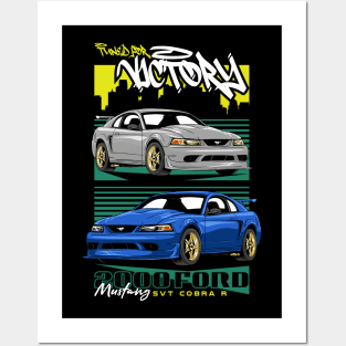 V8 SVT Mustang Car Posters and Art